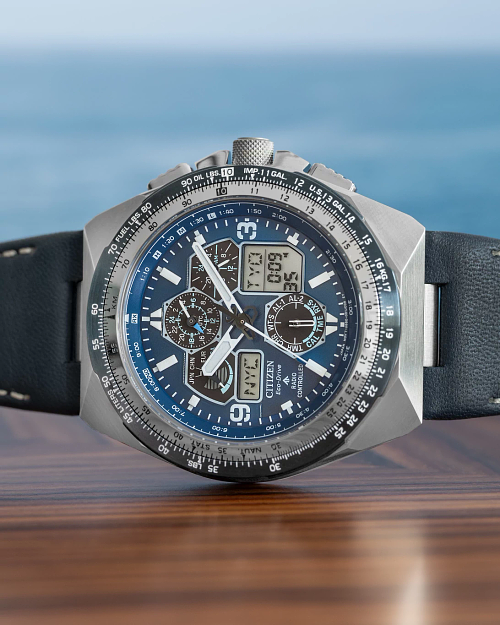 Promaster Skyhawk A-T Blue Dial Leather Strap JY8148-08L Promaster Skyhawk A-T Blue Dial Leather Strap JY8148-08L